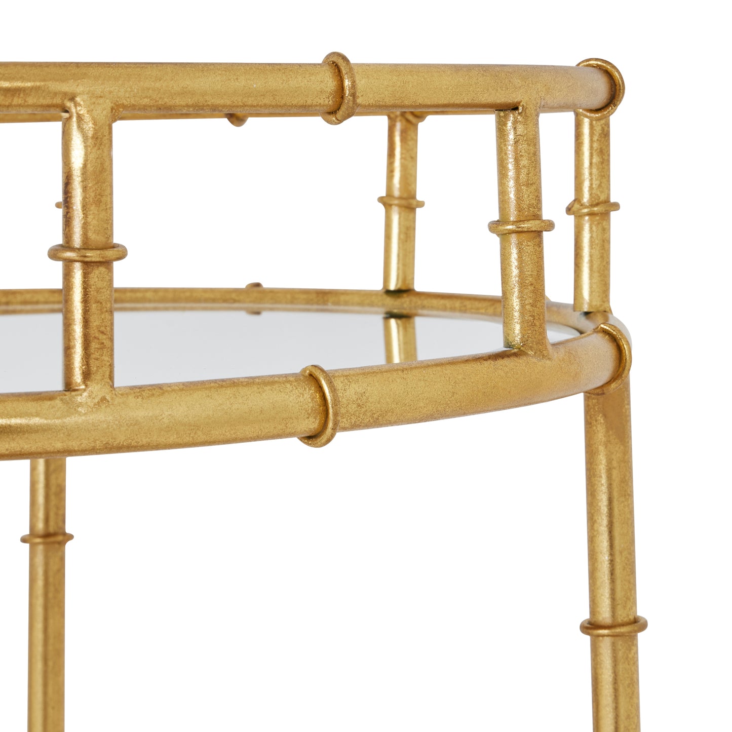 Gold Round Drinks Trolley